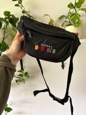 Kodak Black Waist Bag with Multicolor Embroidered Accents